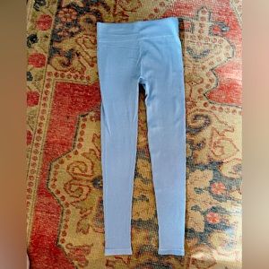 Ribbed light blue leggings seamless